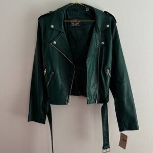 NWT Green LEVI'S faux leather jacket XL
